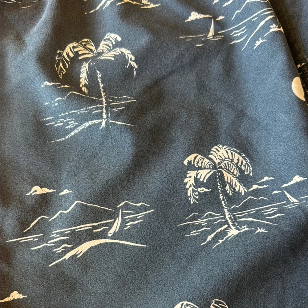 Billabong Blue Board Shorts Tropical Print Quick-Dry